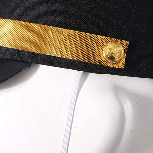 Vista 7 de Sombrero de tambor mayor para adultos y niños, sombrero de Majorette, sombrero de banda de tambor, sombrero de soldado de juguete con plumas