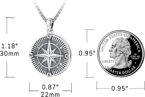 Vista 2 de Eusense Collar con medallón que sostiene imágenes de plata de ley 925 con medallón de fotos para mujeres y hombres, dorado