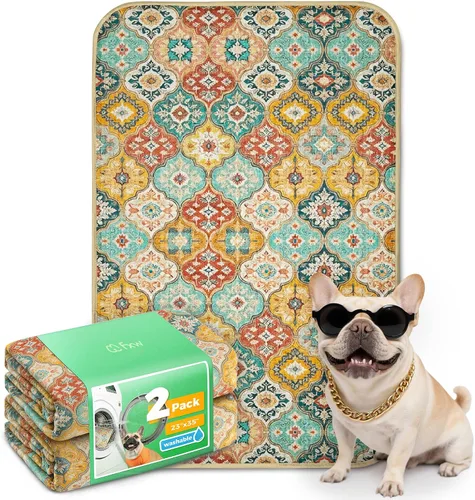 Vista 57 de FXW Almohadillas lavables para orina para perros, almohadillas para cachorros con súper absorbentes, diseñadas específicamente para jaulas de 24