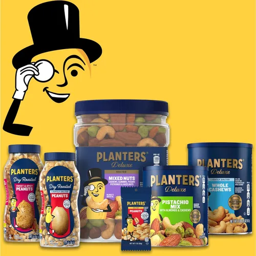 Vista 7 de Planters mitades y piezas de anacardos con sal marina pura