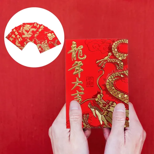 Vista 8 de Paquete de 60 sobres rojos chinos para Año Nuevo Lunar Hong Bao 2024 Año del Año del Año del Dinero para Festival de Primavera Boda Cumpleaños