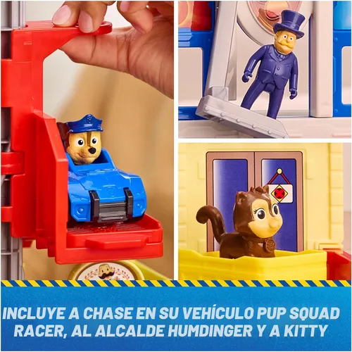 Vista 3 de Paw Patrol: Pup Squad, Search & Rescue HQ Playset con vehículo y 2 figuras