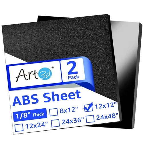 Vista 18 de Art3d - Láminas de plástico ABS de 1/16 pulgadas de grosor 8"x12", paquete de 2 - Lámina rígida ABS termoformada de dos lados