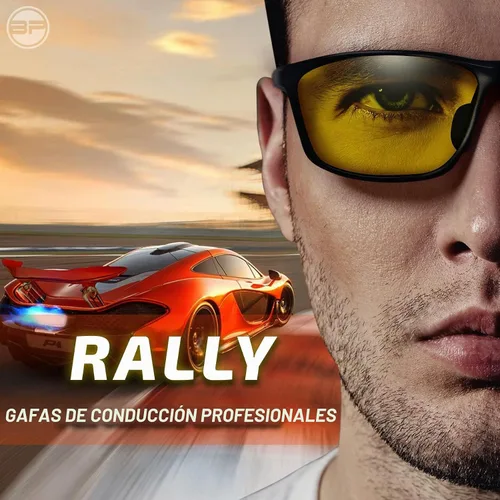 Vista 7 de BLUPOND Gafas de conducción nocturna para hombres/mujeres - HD Yellow Vision para máxima claridad - Rally Negro