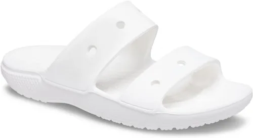 Vista 2 de Crocs Sandalias clásicas unisex de dos correas para adultos, Blanco