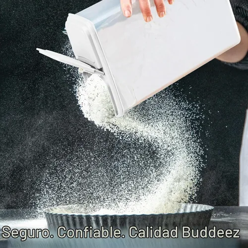 Vista 4 de Buddeez Contenedor de cereales multiusos – Contenedor de almacenamiento de cereales de 4 cuartos de galón, recipiente grande para cereales