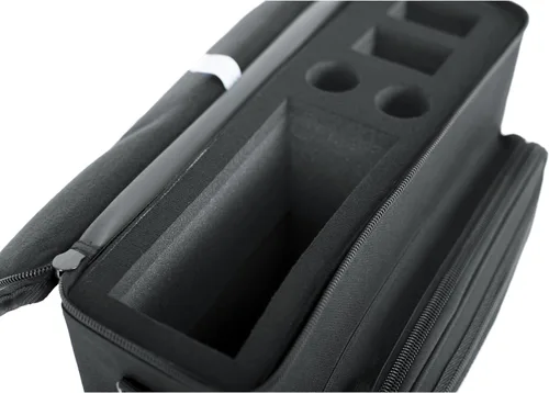 Vista 8 de Gator Cases - Bolsa acolchada para sistemas inalámbricos con correa de hombro extraíble, capacidad para un receptor, dos micrófonos y paquetes