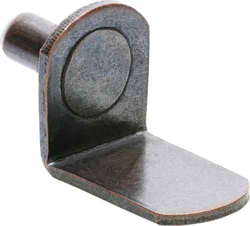 Vista 9 de Juego de 25 clavijas de soporte estilo soporte para gabinete de 0.197 in Clips en "L" para cocina y estantería Latón antiguo