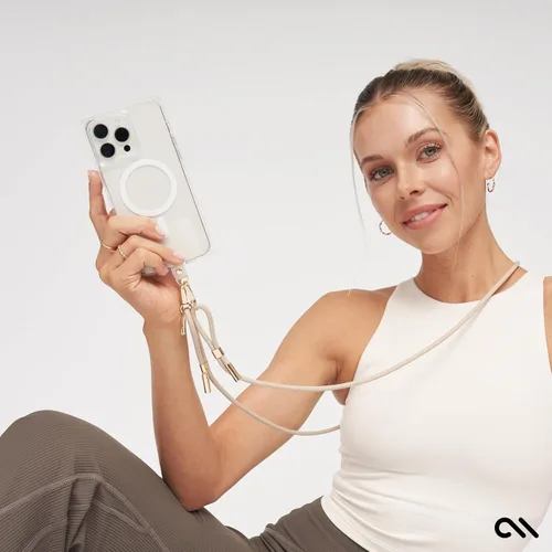 Vista 4 de Case-Mate Cordón cruzado para teléfono celular [funciona con todos los teléfonos] Colgante manos libres para teléfono celular, soporte de cadena