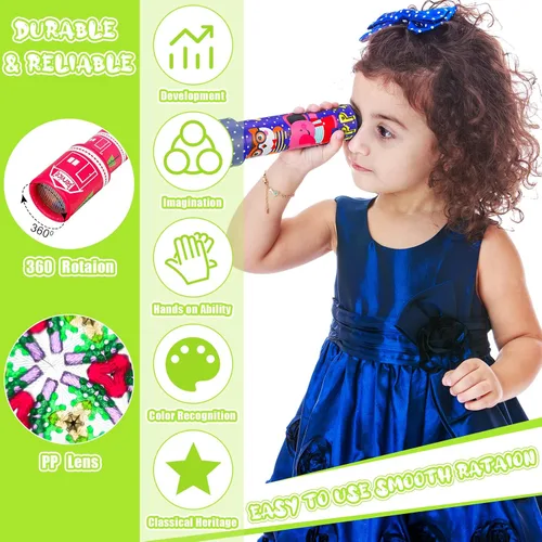 Vista 3 de CHENGU 30 piezas de mini caleidoscopios a granel, premios de fiesta