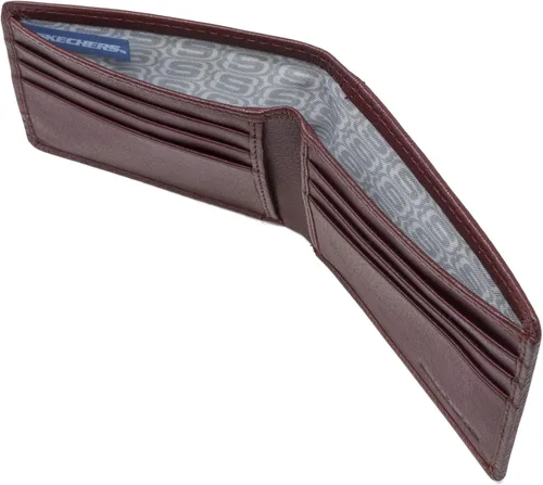 Vista 3 de Skechers Men's Passcase RFID Leather Wallet with Flip Pocket