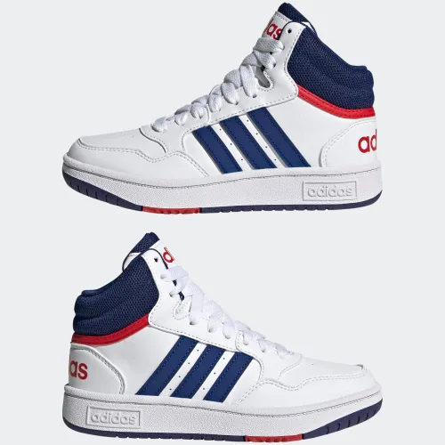Vista 9 de adidas Kids' Hoopds Mid Top Basketball Shoe