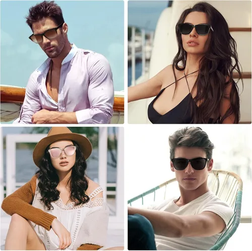 Vista 2 de Gafas de sol para mujer y hombre clásicas retro polarizadas modernas vintage protección UV400