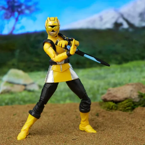 Vista 9 de Power Rangers Lightning Collection Beast Morphers Yellow Ranger - Figura de acción a escala de 6 pulgadas, juguetes y figuras de acción para niños a