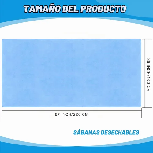 Vista 2 de Oudain 50 sábanas bajeras desechables con elástico, impermeables, a prueba de aceite, 39 x 87 pulgadas, fundas desechables para cama de masaje, spa