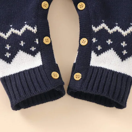 Vista 7 de Mameluco de Navidad de una pieza para bebés, niños y niñas, suéter de reno, ropa de festival de vacaciones