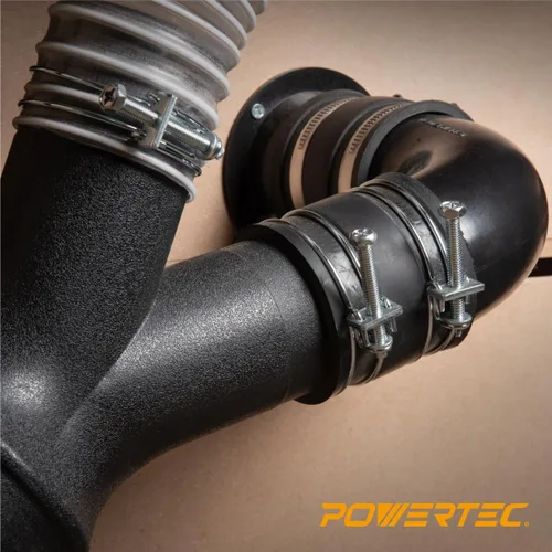 Vista 7 de POWERTEC Abrazadera de manguera de doble alambre de 2-1/2 pulgadas con perno, 10 abrazaderas de manguera ajustables para colector de polvo, manguera