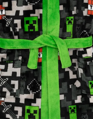 Vista 8 de Minecraft Albornoz para niños, niñas, niños, enredadera, juego TNT, pijama