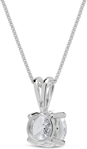 Vista 3 de Everyday Elegance 14K Gold Round, Princess and Heart Cubic Zirconia Solitaire Pendant Necklace