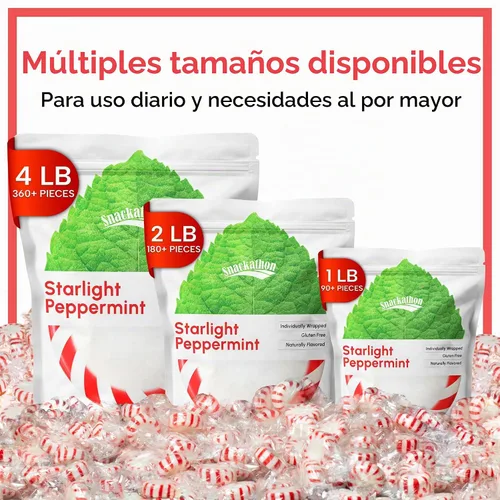 Vista 5 de Starlight Candy, envueltos individualmente, menta, 1 libra, más de 90 piezas