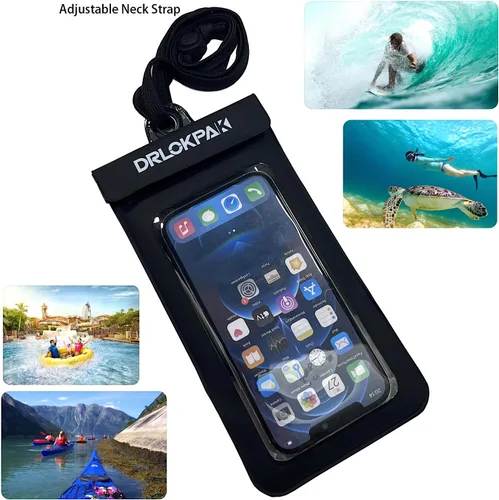 Vista 8 de DRLOKPAK Funda impermeable para teléfono, brazalete para surf, bolsa seca flotante impermeable para iPhone 15 14 13 12 Pro Max XS Plus Se Galaxy S23
