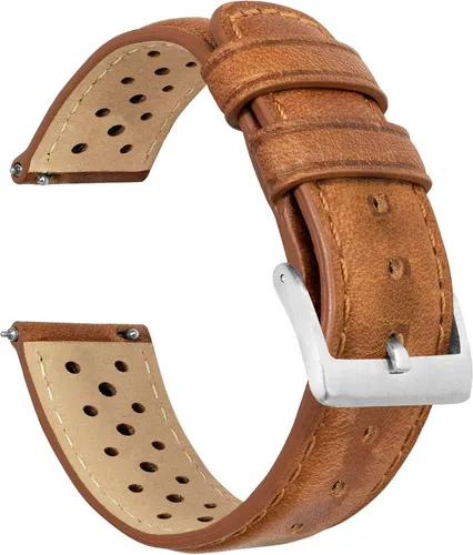 Vista 5 de Barton Racing & Rally Horween - Correas de cuero con barras de resorte de liberación rápida integradas, longitud estándar para muñecas de 5 a 8