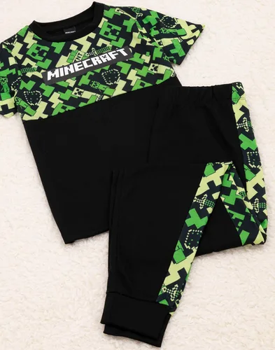 Vista 2 de Minecraft Pijama para niños con opciones de fondo largo o corto