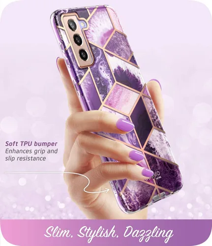 Vista 3 de i-Blason Cosmo Series - Funda para Samsung Galaxy S21 Plus 5G, funda protectora delgada y elegante sin protector de pantalla integrado (meta)