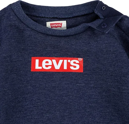 Vista 2 de Levi's Conjunto de 2 piezas de sudadera y pantalones deportivos de cuello redondo para bebé niña