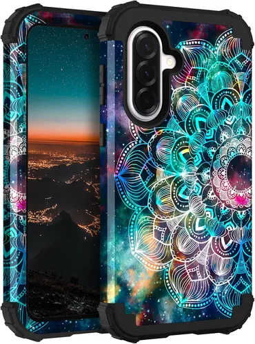 Vista 109 de Hocase Funda para Galaxy A37 5G, protección resistente a prueba de golpes, parachoques de goma de silicona suave+funda protectora híbrida