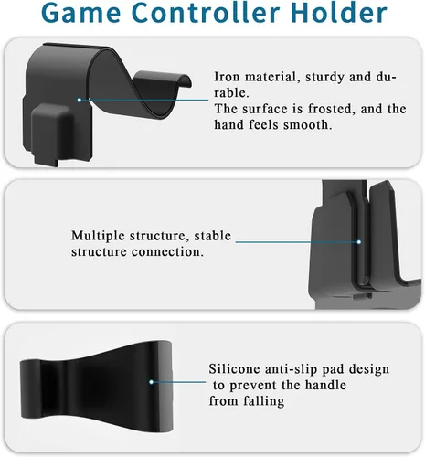 Vista 5 de Hidden Wall Mount for PS5 - Accessories PlayStation 5PS5 DigitalDisc Edition Console Floating Shelf, with 2 Detachable Controllers Holder Metal