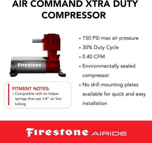 Vista 4 de Firestone Airide 2266 Air Command - Compresor resistente con medidor analógico, llenado de un solo punto, fácil instalación, 150 PSI máximo, fuente