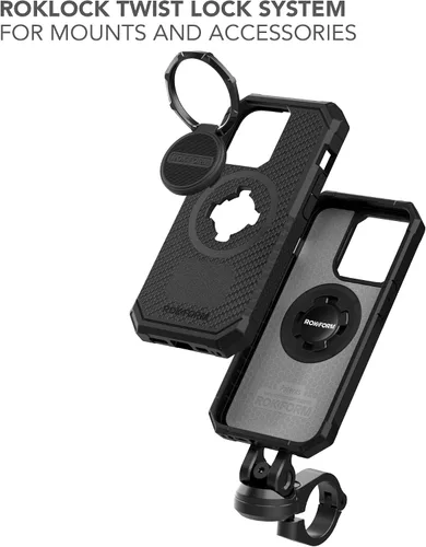 Vista 6 de Rokform - Funda resistente compatible con iPhone 14 Pro con doble imán y MagSafe + kit de 2 protectores de pantalla (transparente)