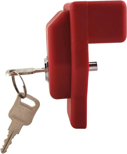 Vista 2 de Plástico, Cerradura de Mano Glad, con Llave Igual, Paquete de 3