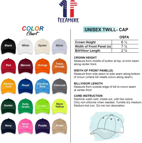Vista 5 de Gorra de béisbol de tamaño ajustable personalizable con texto bordado
