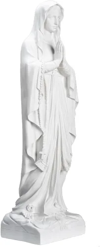Vista 4 de THE FAITH GIFT SHOP Estatua Blanca Nuestra Señora de Lourdes (31")