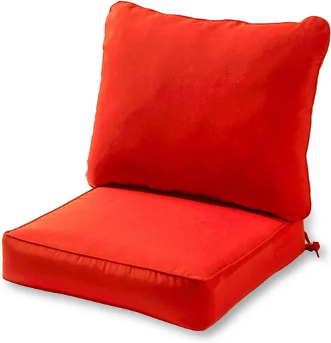 Vista 26 de Greendale Home Fashions Juego de cojines de asiento profundo para exterior de 2 piezas, Adobe Ártico