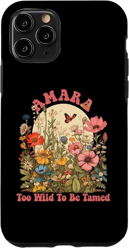 Vista 10 de iPhone 14 AMARA Name Cute Retro Girls Wildflower AMARA Name Case