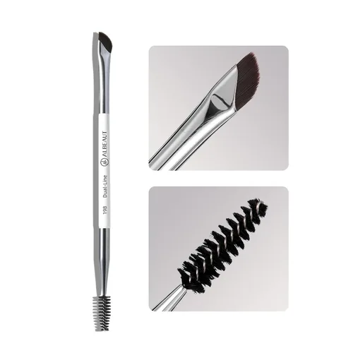 Vista 17 de Albeaut Pincel delineador de ojos, delineador de ojos en forma de media luna y pincel para cejas, crea sin esfuerzo un delineador perfecto