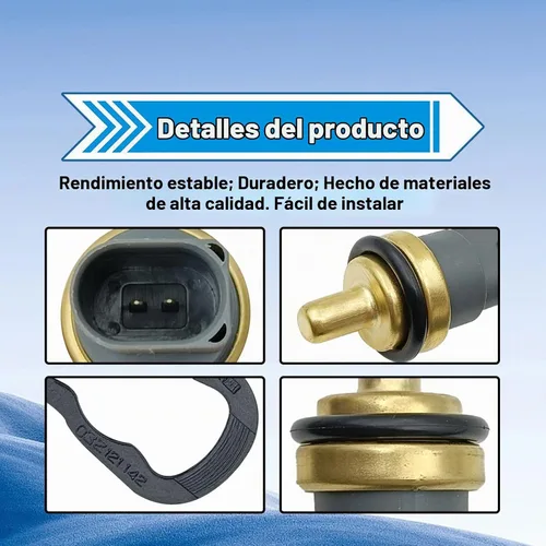 Vista 2 de 06A-919-501-A Sensor de temperatura del refrigerante compatible con VW Touareg Beetle Jetta Passat Golf GTI Eos, Audi TT A3 S6 A4 Quattro Q7 S5 A6