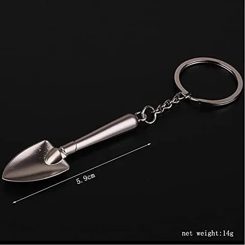 Vista 5 de Llavero Mini 3D Pala Llavero Aleación de Zinc Llavero Llavero Metal Llavero Llavero Regalo para Navidad y Cumpleaños Plata, plateado