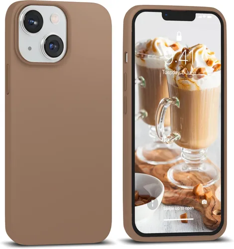 Vista 10 de IceSword Funda compatible con iPhone 13 Mini, color azul bebé, funda de silicona ultra delgada, a prueba de golpes, suave, de 5.4 pulgadas, azul
