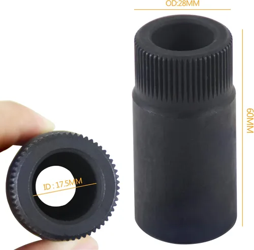 Vista 3 de Spline Socket 58 Dientes Negro 1/2 in Drive Sleeve Reemplazo Herramienta Pre-Cámara Spline Socket Para Mercedes Benz Diesel