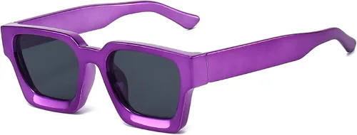 Vista 116 de AIEYEZO Gafas de sol cuadradas para mujeres y hombres, gafas de sol cuadradas con montura gruesa, estilo de diseñador simple