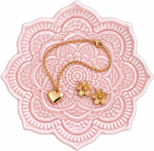 Vista 15 de PUDDING CABIN Plato para anillos de mandala azul, regalo de cumpleaños para amiga mujer mujeres madres niñas