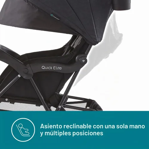 Vista 4 de Contours Quick Elite - Cochecito de bebé, cochecito de viaje ligero y compacto, compatible con asiento de automóvil infantil, asiento reclinable