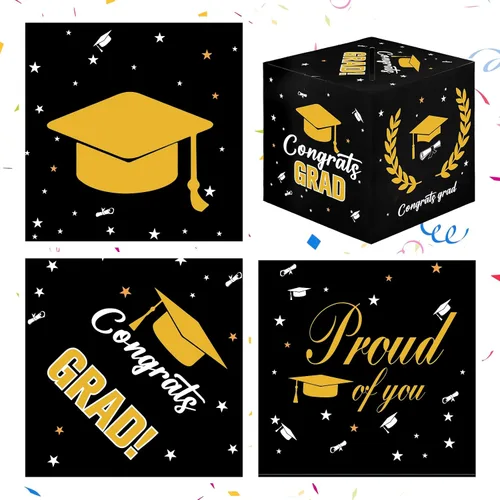 Vista 4 de Caja de tarjetas de graduación, decoraciones de fiesta de graduación 2026, cajas de tarjetas para graduación 2026, soporte para caja de graduación
