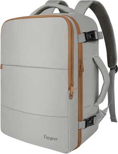 Vista 30 de Taygeer - Mochila de viaje para mujeres, mochila de cabina con puerto de carga USB y bolsa para zapatos, mochila TSA para laptop de 15.6 pulgadas