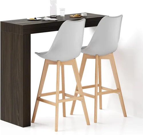 Vista 68 de Mobili Fiver Evolution - Mesa alta de bar de cocina fabricada en Italia Ahorra Espacio, Mesa de altura de mostrador montada en la pared para 1