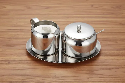 Vista 3 de Cuisinox Juego de crema y azúcar de acero inoxidable, 5 piezas